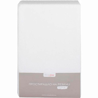 Простынь на резинке 90x200 см белый Homeline 