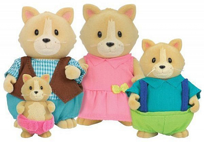 Игровой набор Li'l Woodzeez Семья Котиков 6156M 