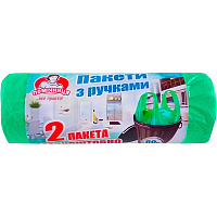 Мішки для сміття з ручками Помічниця стандартні 60 л 20 шт.