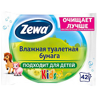 Вологий Zewa Kids одношаровий 42 шт.