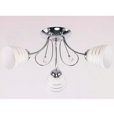 Люстра потолочная Геотон А027-3 3x60 Вт E27 золотой 