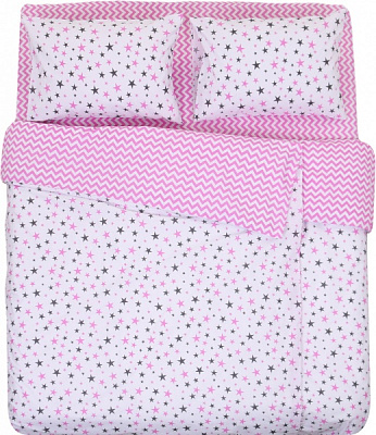 Комплект постільної білизни Pink Stars сімейний UP! (Underprice)