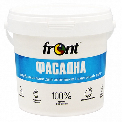 Краска водоэмульсионная Front Фасадная мат 1,5кг 