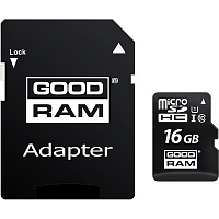 Карта памяти Goodram microSDHC 16 ГБ Class 10 (M1AA-0160R12) 