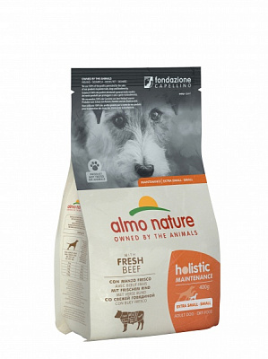 Корм сухой для малых пород Almo Nature Holistic Dog XS-S с говядиной 400 г