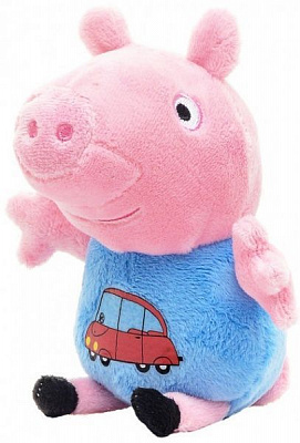 М'яка іграшка Peppa Pig Джордж з вишитою машинкою 18 см