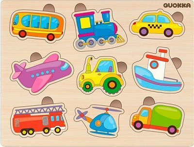 Пазл-вкладыш Quokka Транспорт (4820217310084)