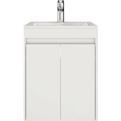 Тумба подвесная Water House Preference N1 50 МДФ белый глянец под умывальник Como 50