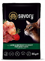 Консерва для котов Savory с ягненком и свеклой в соусе 85 г