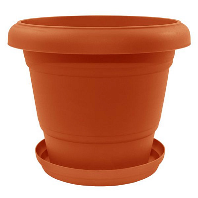 Горщик пластиковий Алеана Лілія круглий 9,5л теракот (112034)