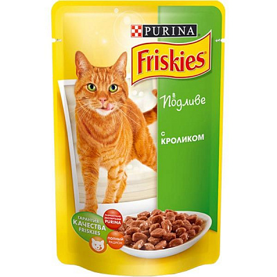 Корм Purina Friskies с кроликом в подливе 100 г 