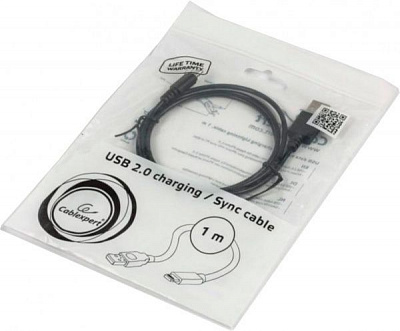 Кабель Cablexpert Lightning – USB 1 м чорний (CC-USB2-AMLM-1M) Кабель Cablexpert Lightning – USB 1 м чорний (C