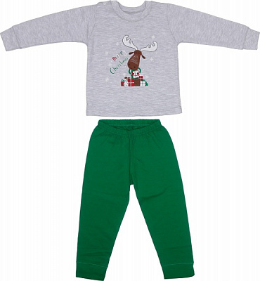 Пижама детская для мальчика Фламинго 109-309 р.86 меланж 