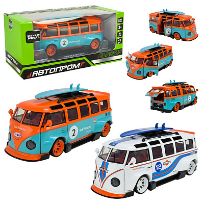 Машинка Автопром 1:32 Volkswagen T1 Bus AP74242
