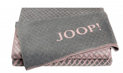 Плед Diamond Rose Graphit 150x200 см рожевий із сірим Joop!
