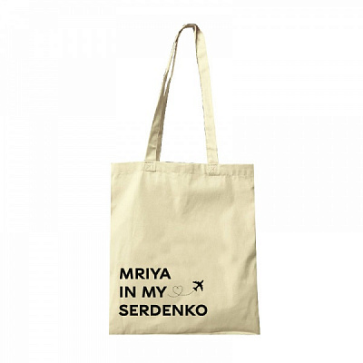 Экосумка Mriya 42х38 см бежевая