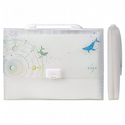 Портфель Созвездие А4 13 отделений белый 72578 Deli