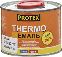 Эмаль Protex термостойкая Thermo серебристый полумат 0,4кг