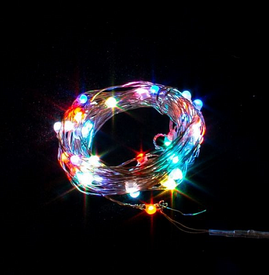 Декоративная гирлянда Джаз Лайт LDMS60-RGB встроенный светодиод (LED) 60 ламп 6 м