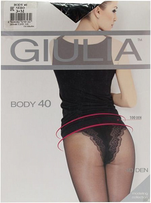 Колготки Giulia Боди 40 den nero р. 3 чорний