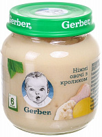 Пюре Gerber Нежные овощи с кроликом с 6 месяцев 130 г 