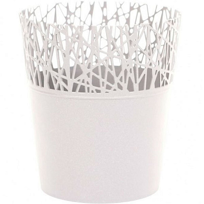 Кашпо пластиковое Prosperplast City круглый 4,8л белый (78992-449) 