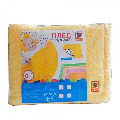 Плед Масик детский Солнышко 78х90 см желтый МС 110612-15 