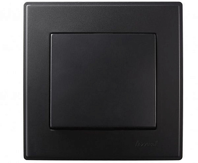 Выключатель одноклавишный Lezard Lesya без подсветки 10 А 250В антрацит 705-4242-100