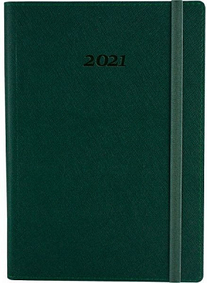 Щоденник датований 2021, CROSS, зелений, А5, м'яка обкладинка з гумкою Optima O25235-04