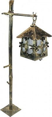 Ліхтарний стовп ВКВ-Сервіс Пузата Хата-1 100 Вт IP44 чорний із золотим 61111