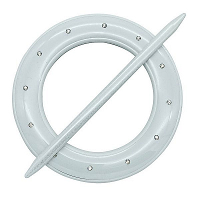 Декор Круг со стразами d150 мм белый С002-0 MISLT