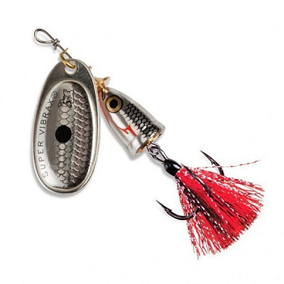 Блесна Blue Fox BFX 2 SSDX VIBRAX FOXTAIL, 5,5см 6 г silver