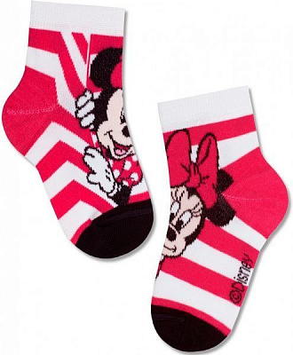 Носки детские Conte-Kids DISNEY 340 17С-127/1СПМ р.14 малиновый белый черный 