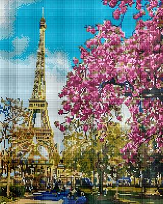 Алмазная мозаика В центре Парижа 40x50 см DBS3777 Brushme 
