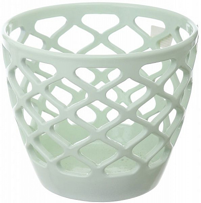 Горщик керамічний Ceramika-design ВК-18 ажур круглий 2л фісташковий