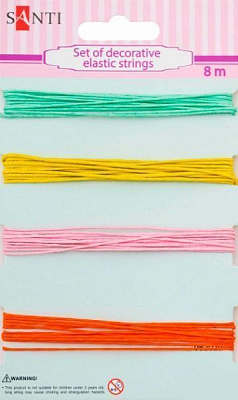 Декоративний елемент шнурів декоративних, 4 кол., 8м/уп, літній 1 комплектів 4 шт. Santi