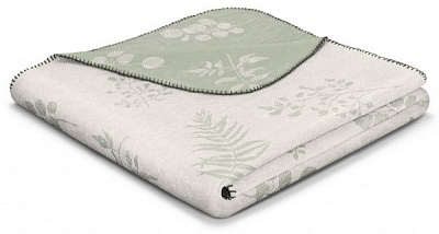 Плед Whisper 150x200 см зеленый/светло-серый Wohndecke 