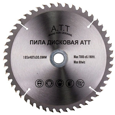 Пиляльний диск A.T.T.  185x30x1.7 Z48
