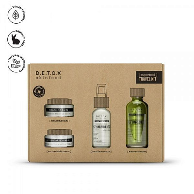 Набір дорожній унісекс D.E.T.O.X. Skinfood