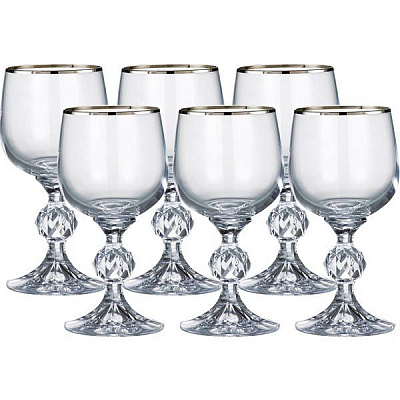 Набор бокалов Bohemia Claudia платина 150 мл 6 шт