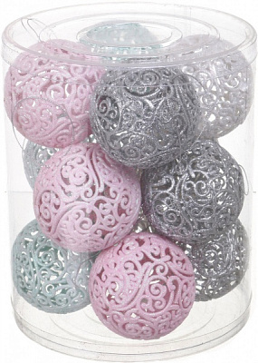 Набор елочных шаров Комплект № 85 d 80 мм 12 шт./уп.