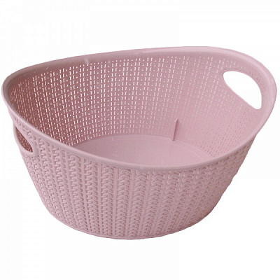 Корзина Ucsan Plastik KNIT овальная 18,78 л розовый 