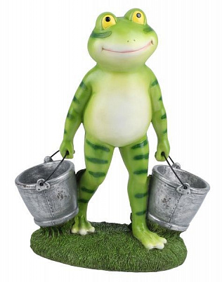 Фигурка декоративная Engard Лягушка с ведрами KG-32