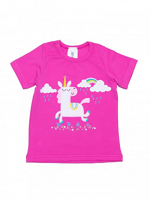 Футболка для девочек Luna Kids Единорожка р.98 малиновый 0042 