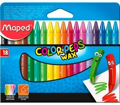 Крейда воскова Color Peps Wax, 18 шт. Maped