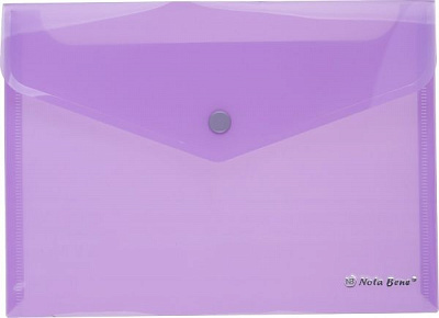 Папка-конверт на кнопке А5 фиолетовая Nota Bene