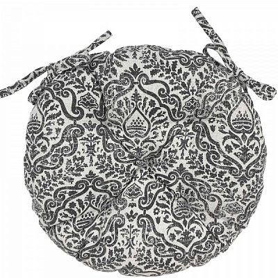 Подушка на стілець PERLA Вензель графіт La Nuit