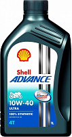 Моторное масло SHELL Advance 4T Ultra 10W-40 1 л (5433)