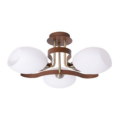 Люстра потолочная Altalusse INL-9210C-13 3x40 Вт E14 античная бронза/орех 