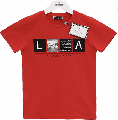 Футболка для мальчиков Wanex 15164 р.146 красный 